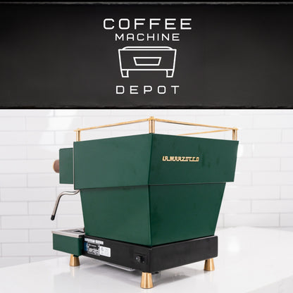 La Marzocco - Linea Mini R- Custom Hunter Green with Dark Wood & Brass Home Espresso Machine