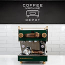 La Marzocco - Linea Mini R- Custom Vintage Green with Dark Wood & Brass Home Espresso Machine