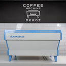 La Marzocco Linea PB Commercial Espresso Machine - Custom White with Sky Blue