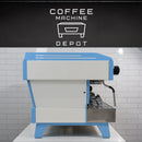 La Marzocco Linea PB Commercial Espresso Machine - Custom White with Sky Blue