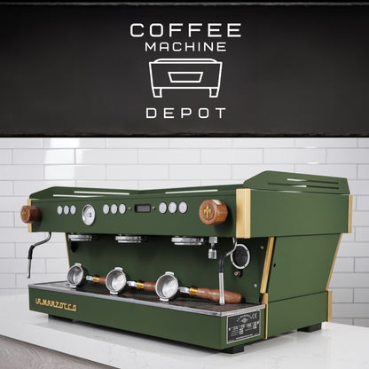 La Marzocco - Linea PB 3 Group Commercial Espresso Machine - Custom "Military" Green With wood