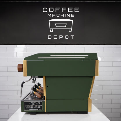 La Marzocco - Linea PB 3 Group Commercial Espresso Machine - Custom "Military" Green With wood