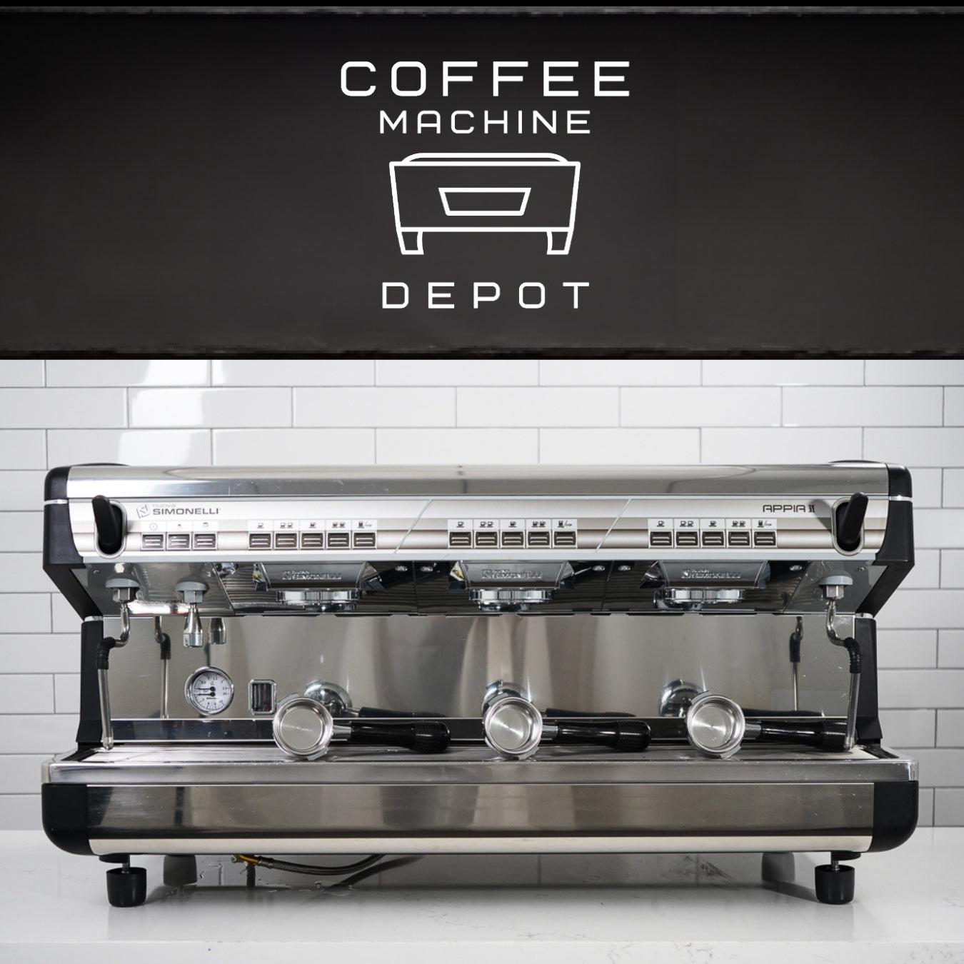 Nuova Simonelli - Appia II V High Cup - 3 Group Commercial Espresso Machine