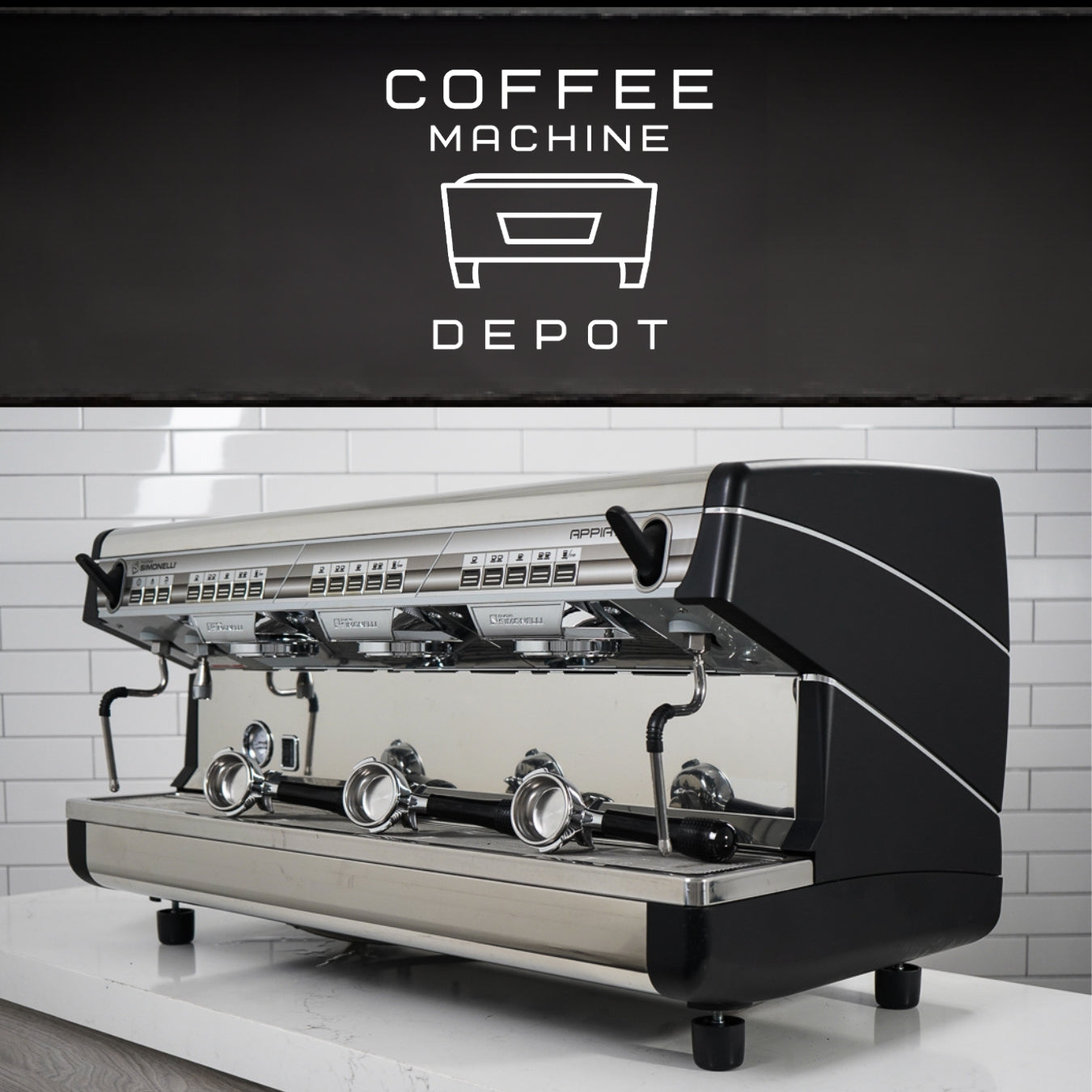 Nuova Simonelli - Appia II V High Cup - 3 Group Commercial Espresso Machine