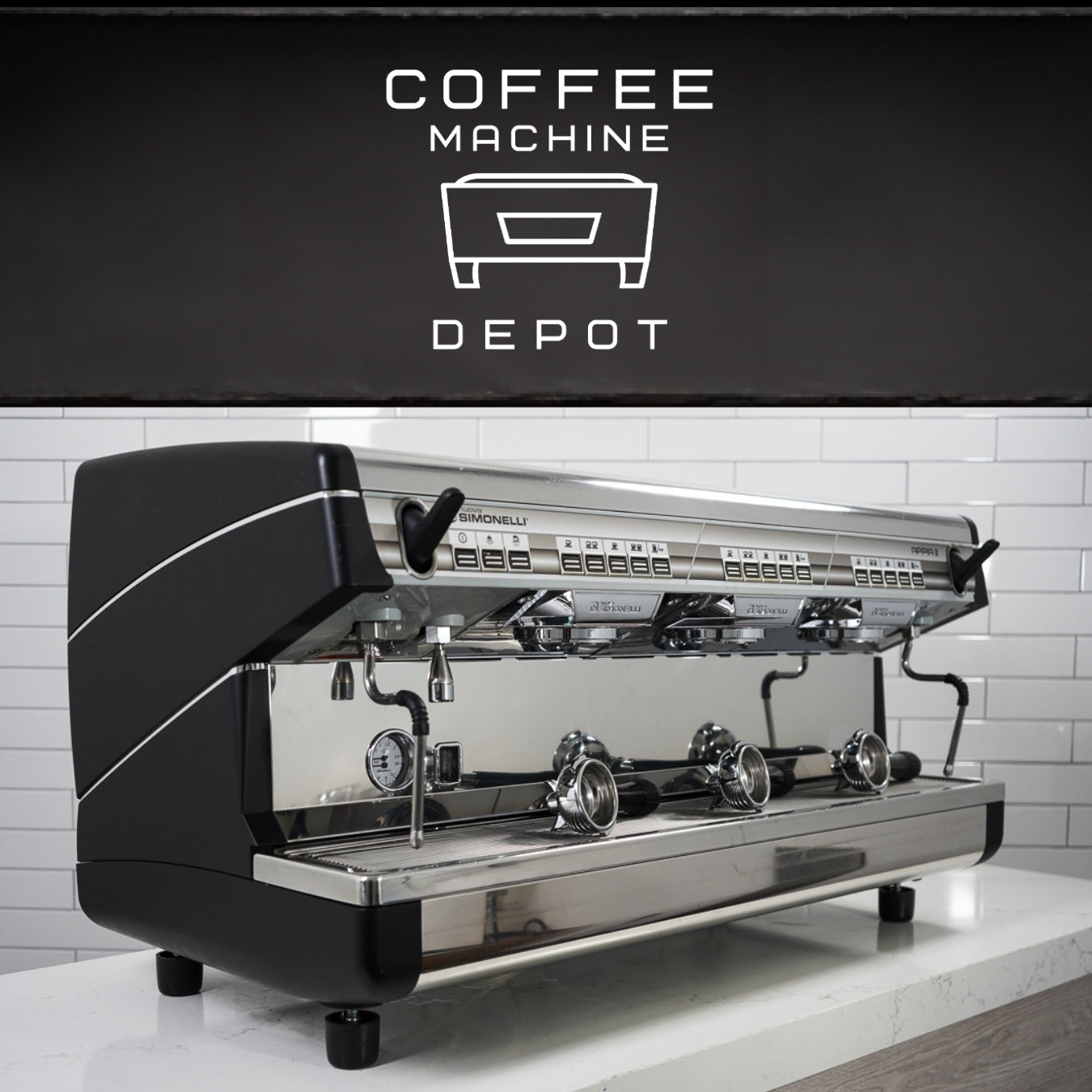 Nuova Simonelli - Appia II V High Cup - 3 Group Commercial Espresso Machine
