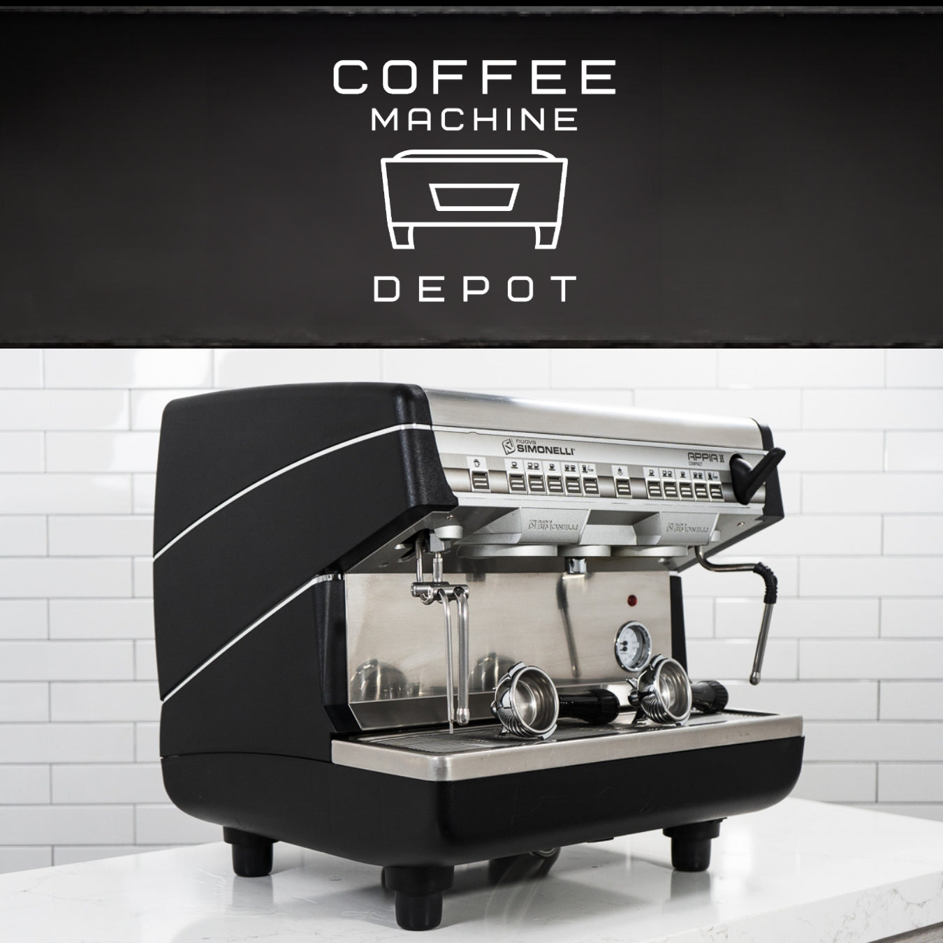 Nuova Simonelli - Appia II Compact AV with Auto Steam 2 Group Commercial Espresso Coffee Machine