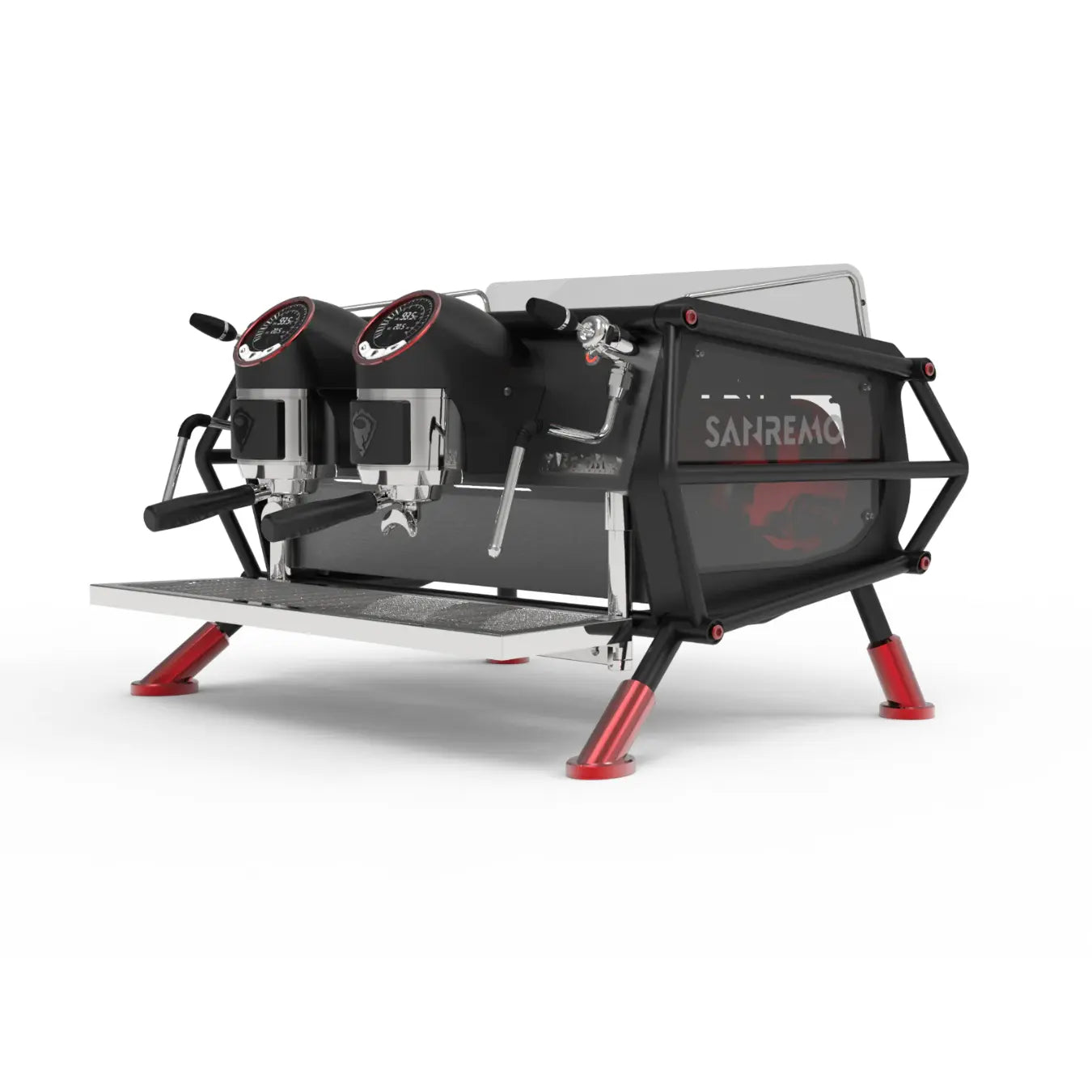 Sanremo Cafe Racer Naked (Red/Black) 2 Group Commercial Espresso Machine