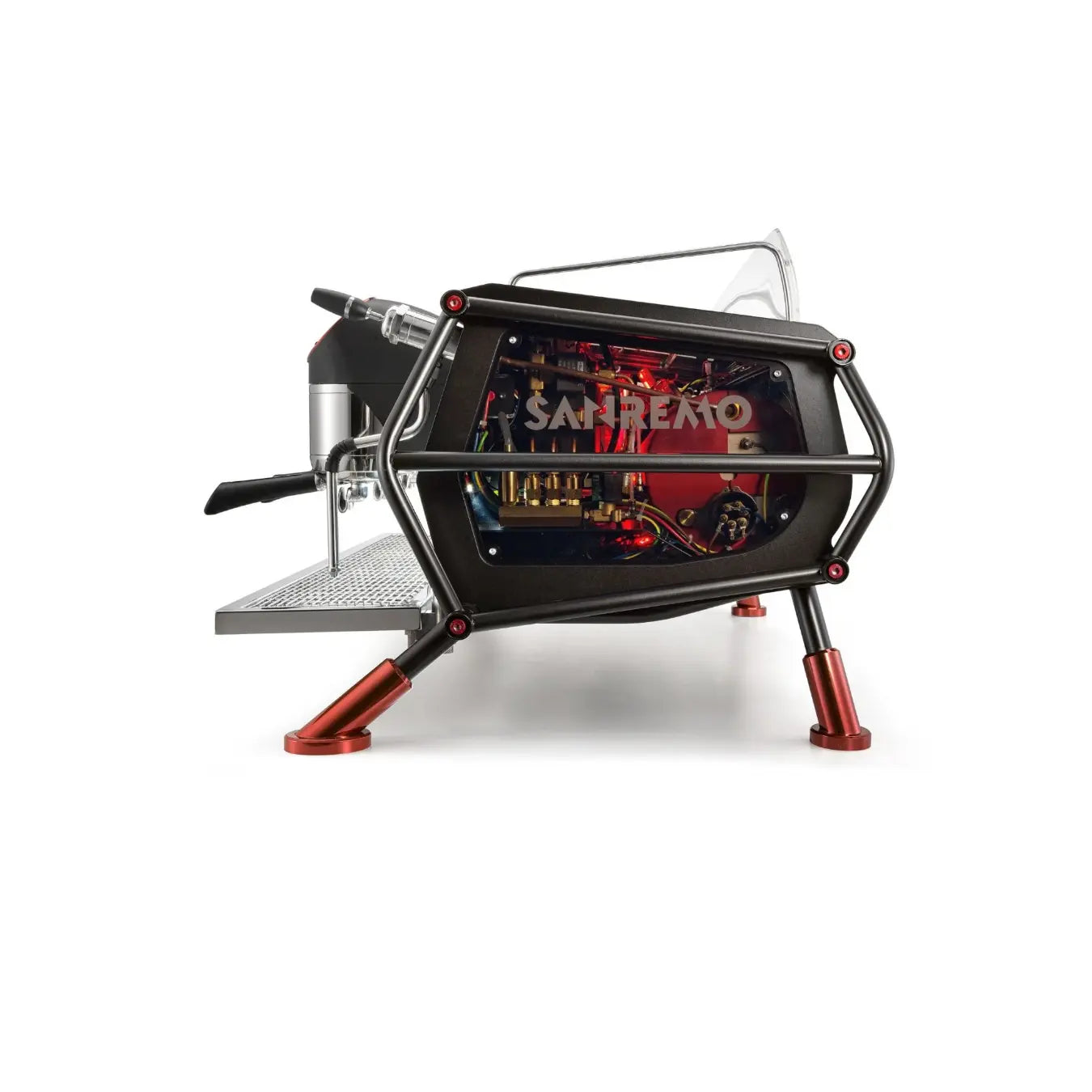 Sanremo Cafe Racer Naked (Red/Black) 2 Group Espresso Machine Sanremo