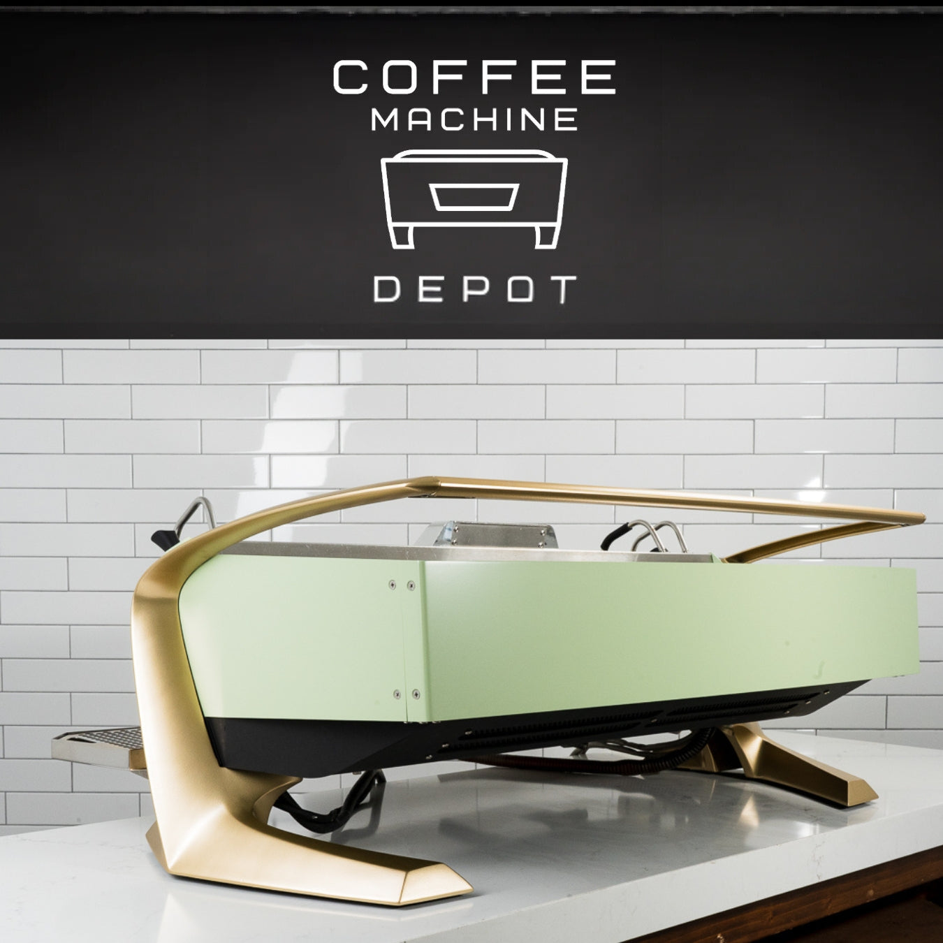 Slayer Steam EP 3 Group Commercial Espresso Machine- Custom Mint & Gold