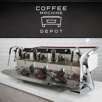 Slayer - Steam LP 3 Group Espresso Machine - Custom White with Wood