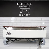 Slayer - Steam LP 3 Group Espresso Machine - Custom White with Wood
