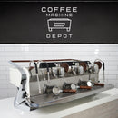 Slayer - Steam LP 3 Group Espresso Machine - Custom White with Wood