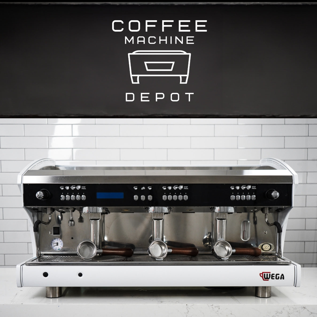 Wega Polaris - XTRA EVD 3 Group Commercial Espresso Machine (High Cup)- Custom White