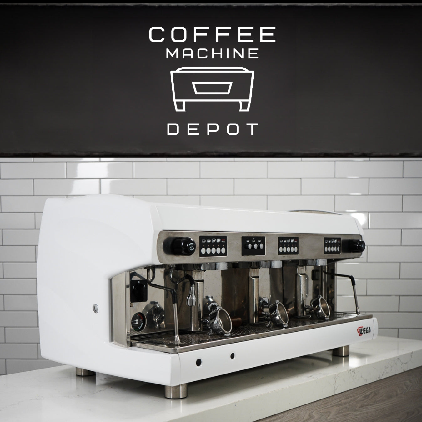 Wega - Polaris 3 Group - Custom Black with Wood Portafilters