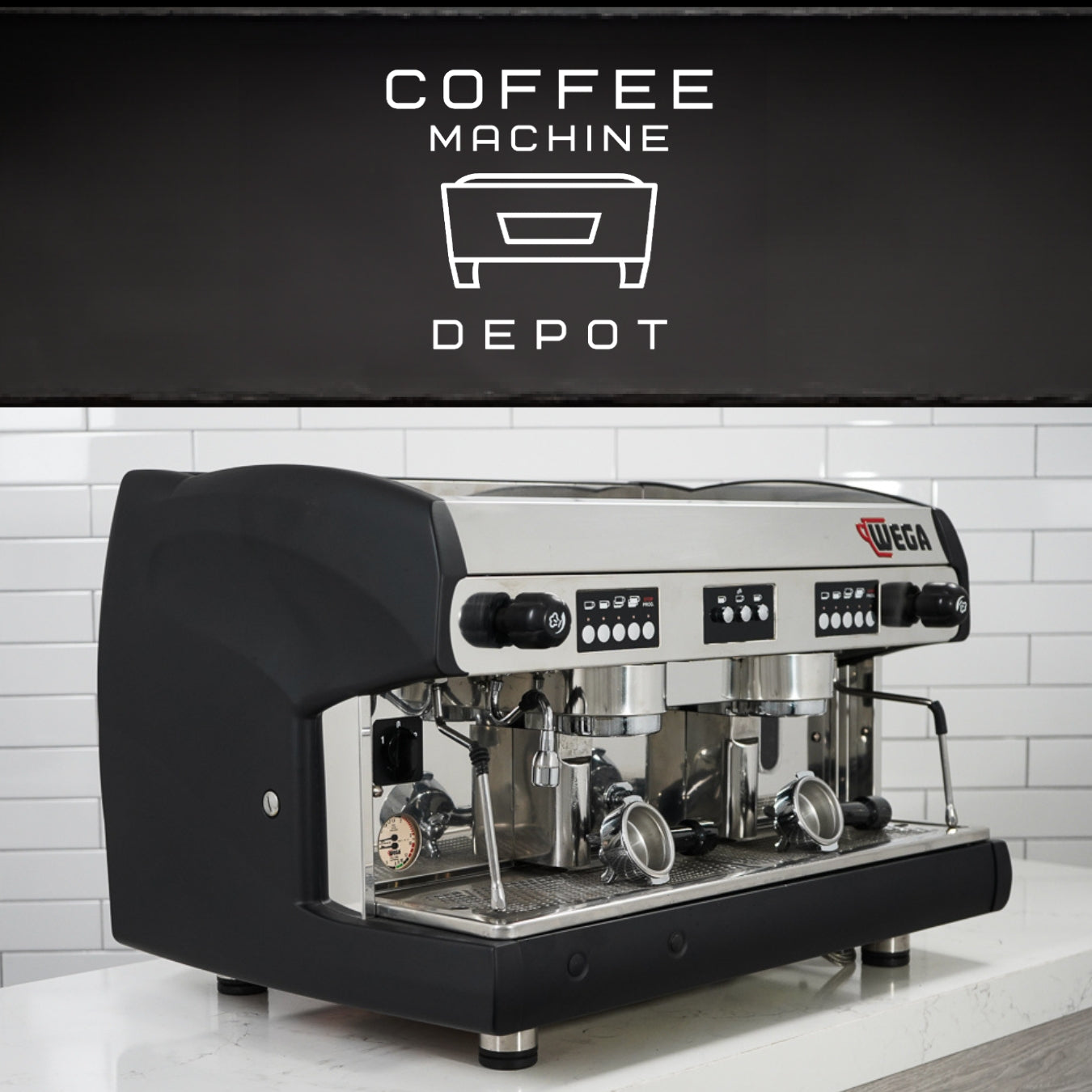 Wega - Polaris AV 2 Group Commercial Espresso Machine - Black