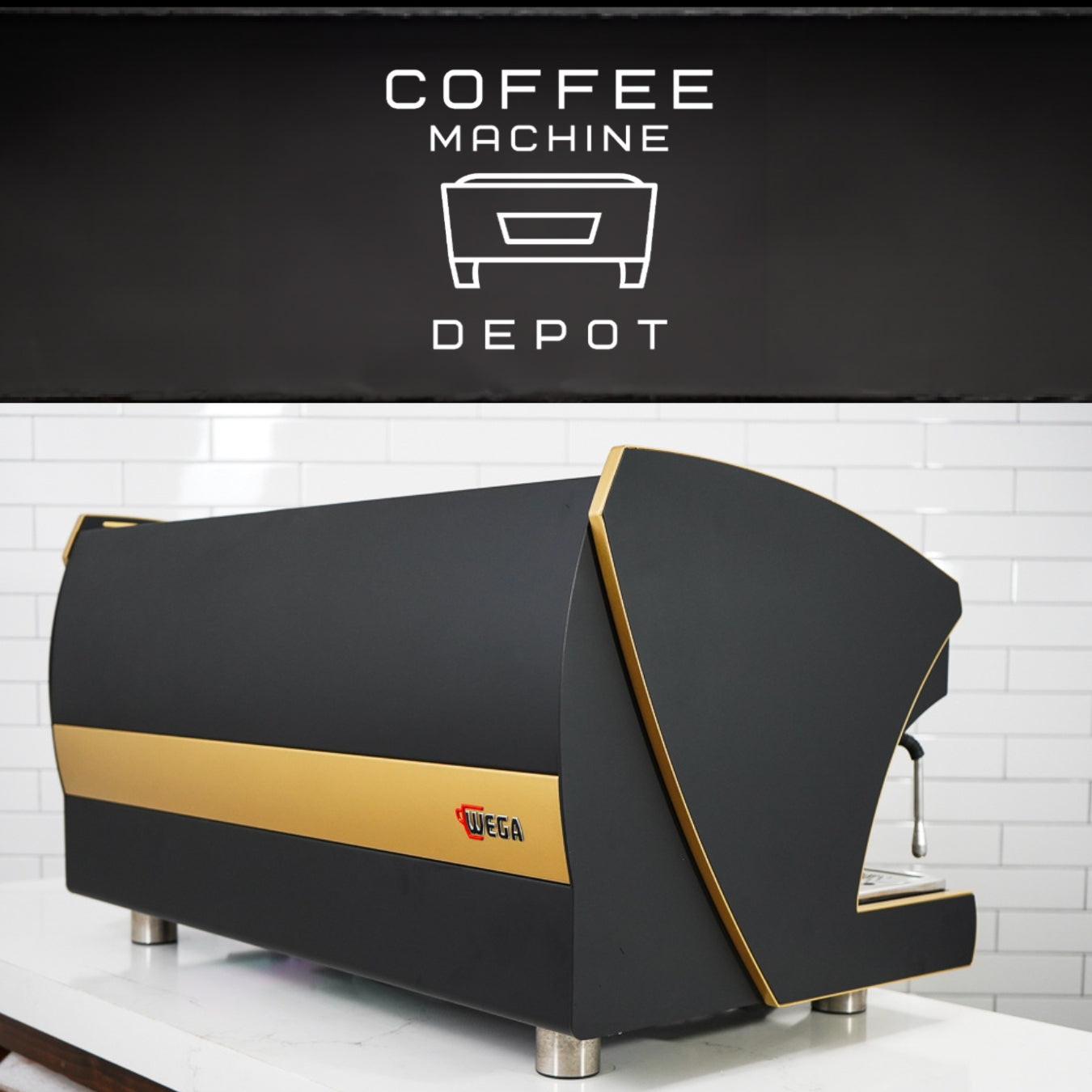 Wega - Polaris EVD Xtra - 3 Group Commercial Espresso Machine - Custom Black & Gold