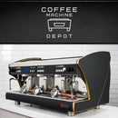 Wega - Polaris EVD Xtra - 3 Group Commercial Espresso Machine - Custom Black & Gold