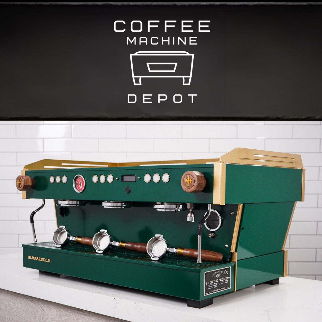 La Marzocco - Linea PB – 3 Group AV - Custom "Hunter" Green With Wood