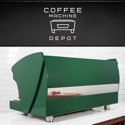 Wega Polaris - XTRA EVD 3 Group Commercial Espresso Machine High Cup (Green)
