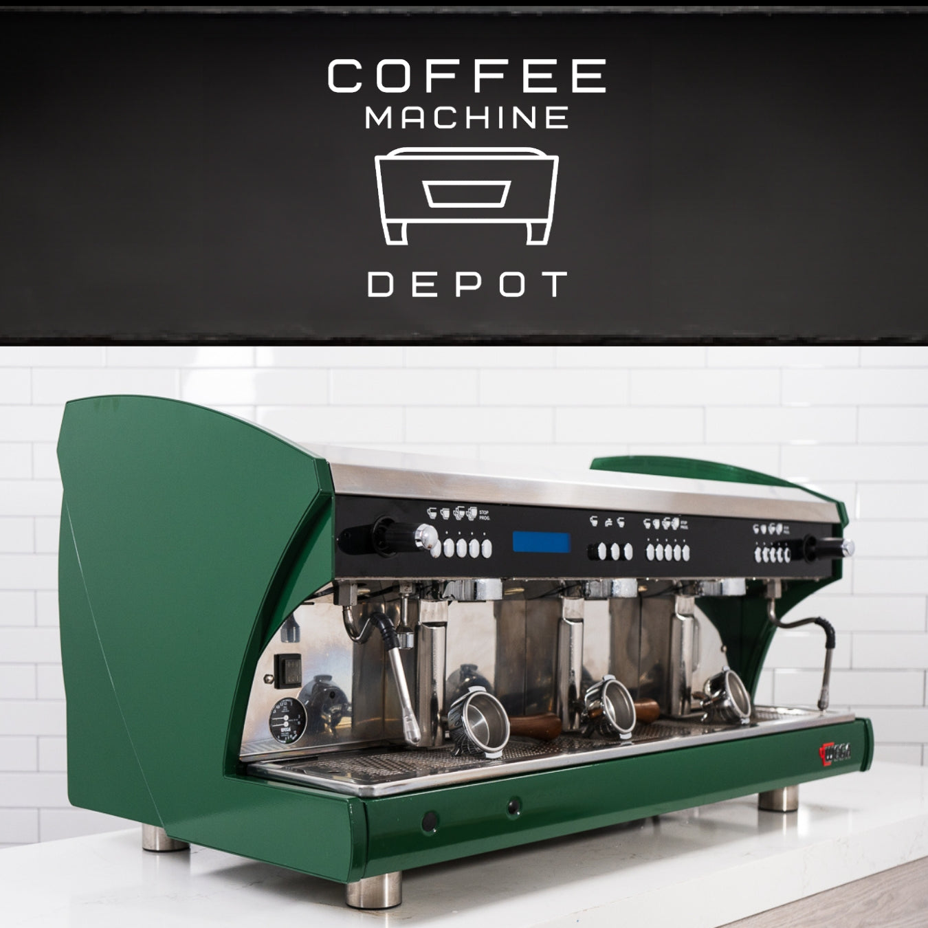 Wega Polaris - XTRA EVD 3 Group Commercial Espresso Machine High Cup (Green)