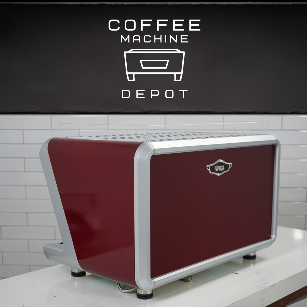 Wega IO EVD 2 Group Commercial Espresso Machine - Custom Ruby Red