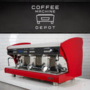 Wega Polaris - XTRA EVD 3 Group Commercial Espresso Machine (High Cup)- Custom Red