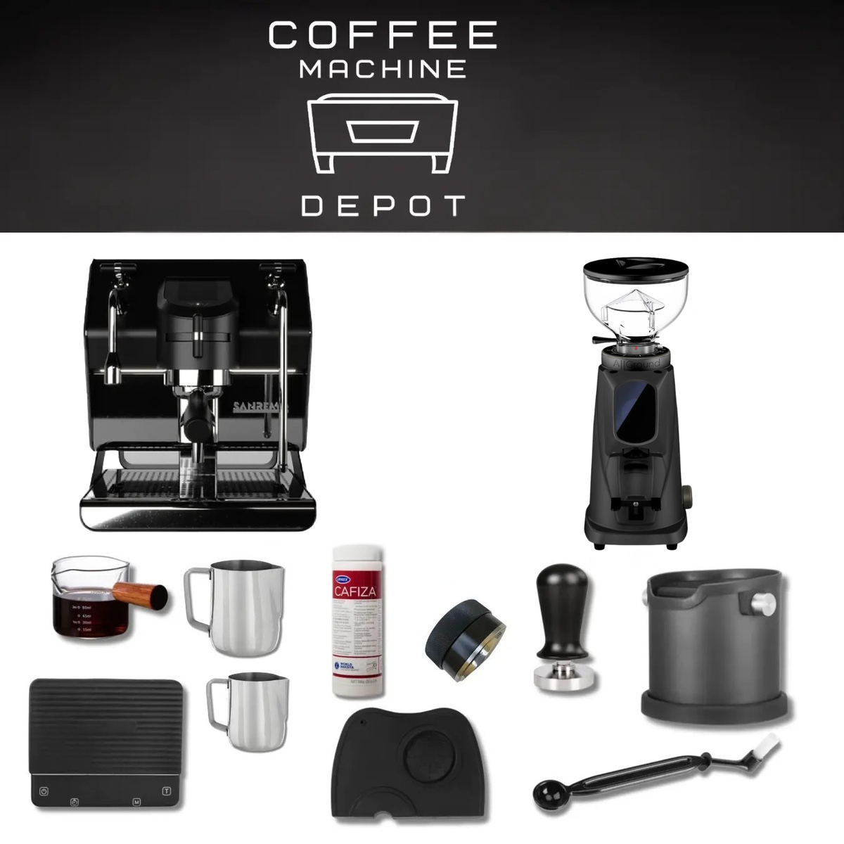 Sanremo YOU with Fiorenzato All Ground Sense Dark-T Bundle Package - Black