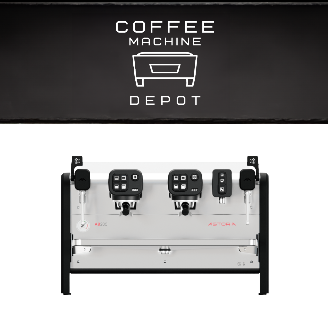 Astoria AB200 2 Group with Fiorenzato F64 E Bundle Package - Black