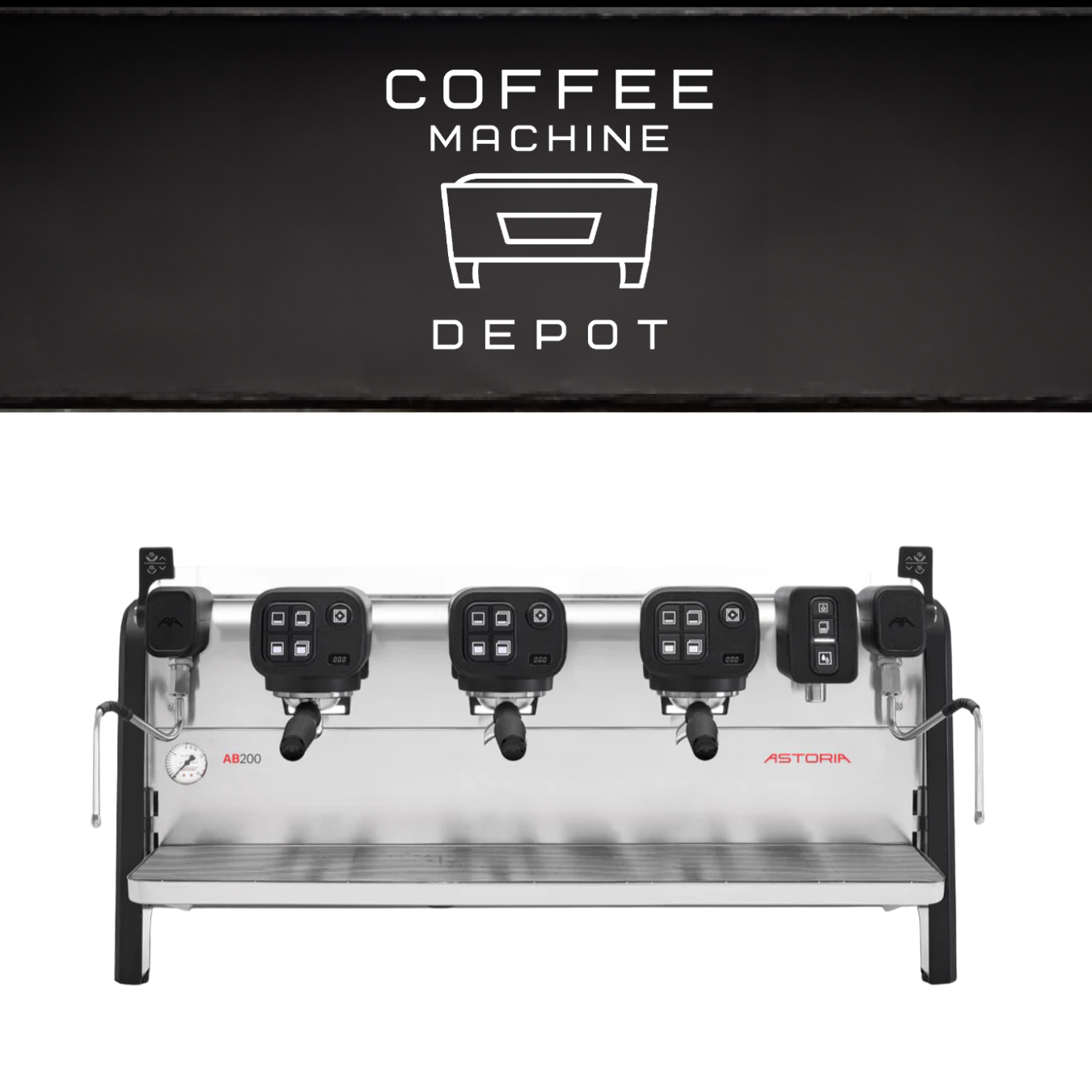 Astoria AB200 3 Group with Fiorenzato F64 E Bundle Package - Black