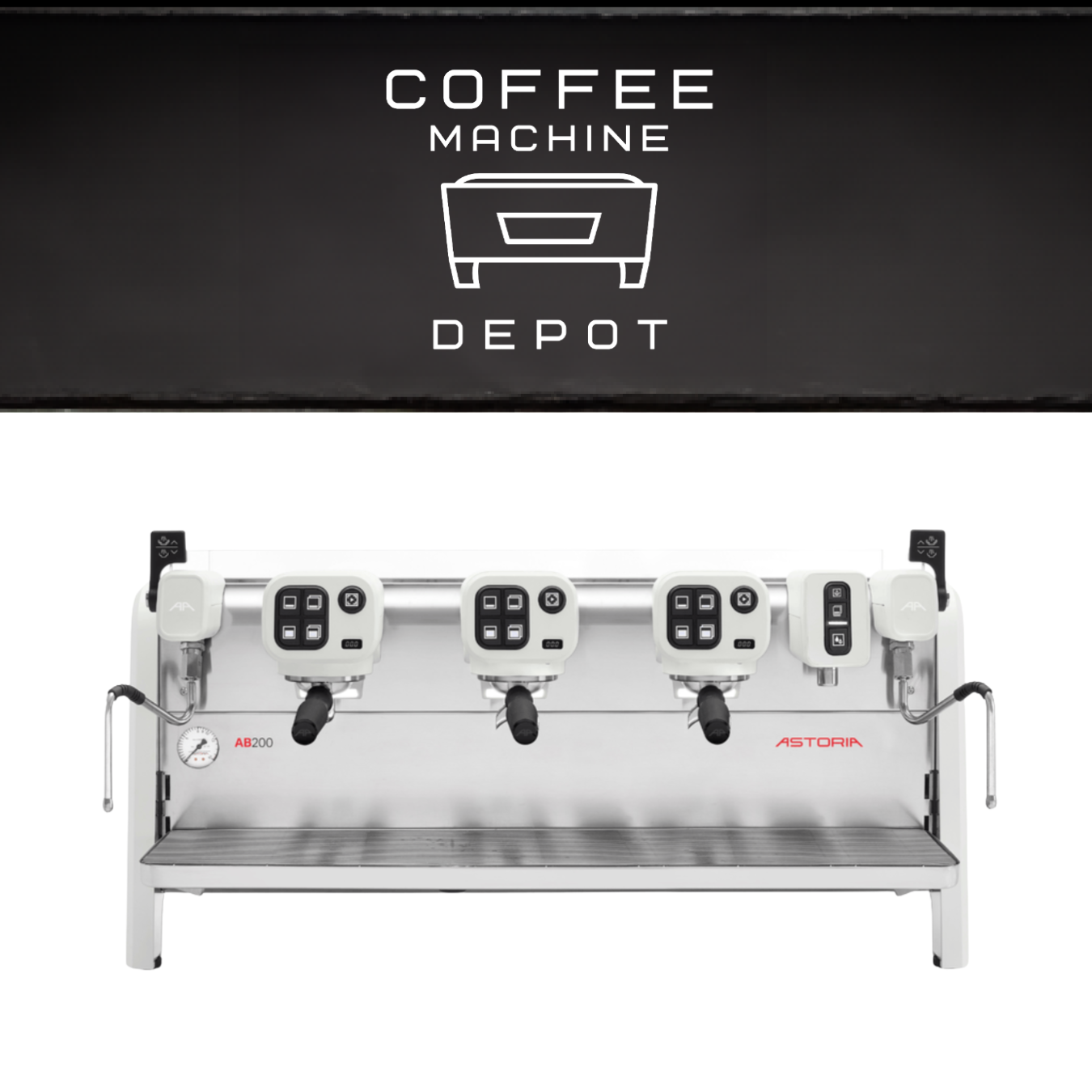 Astoria AB200 3 Group with Fiorenzato F64 E Bundle Package - White