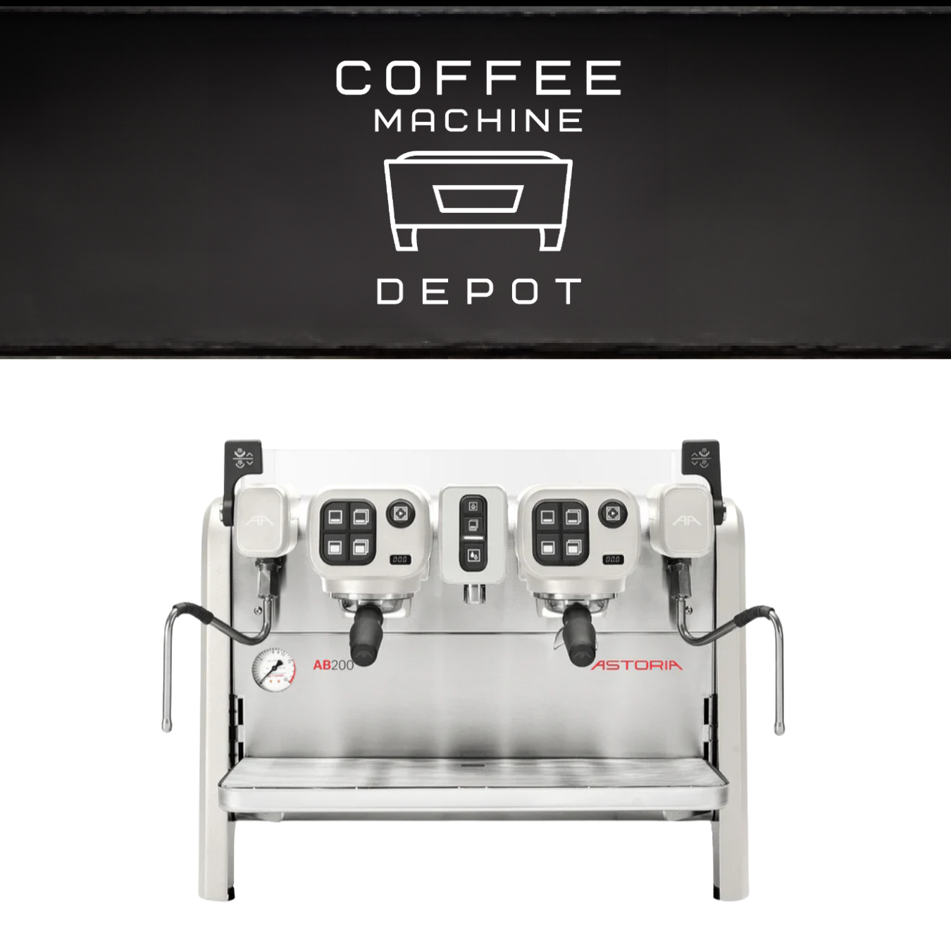 Astoria AB200 Compact 2 Group with Fiorenzato F64 E Bundle Package - White