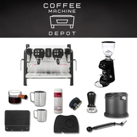 Astoria AB200 Compact 2 Group with Fiorenzato F64 E Bundle Package - Black