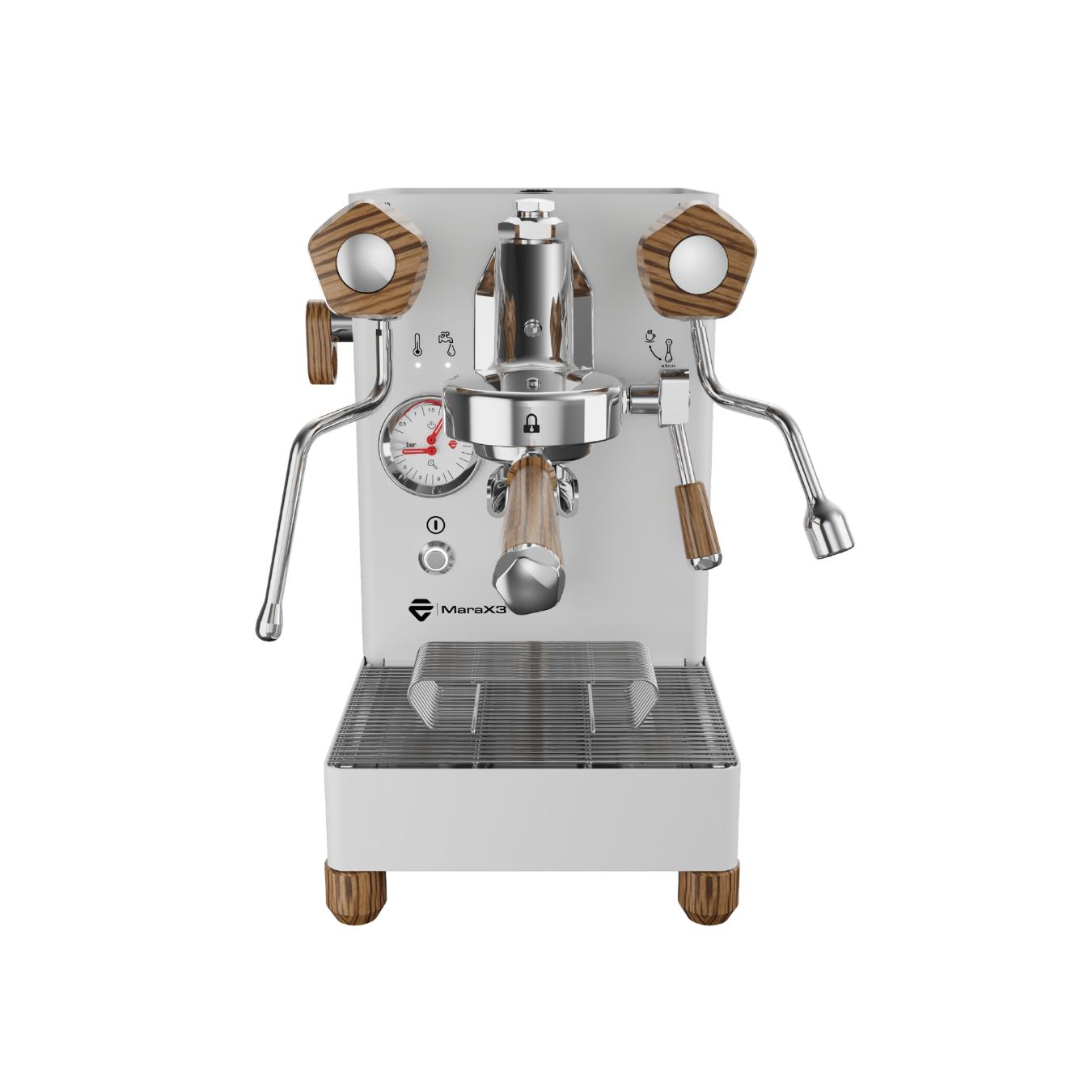 Lelit MaraX3 1 Group Home Espresso Machine (White/Wood)