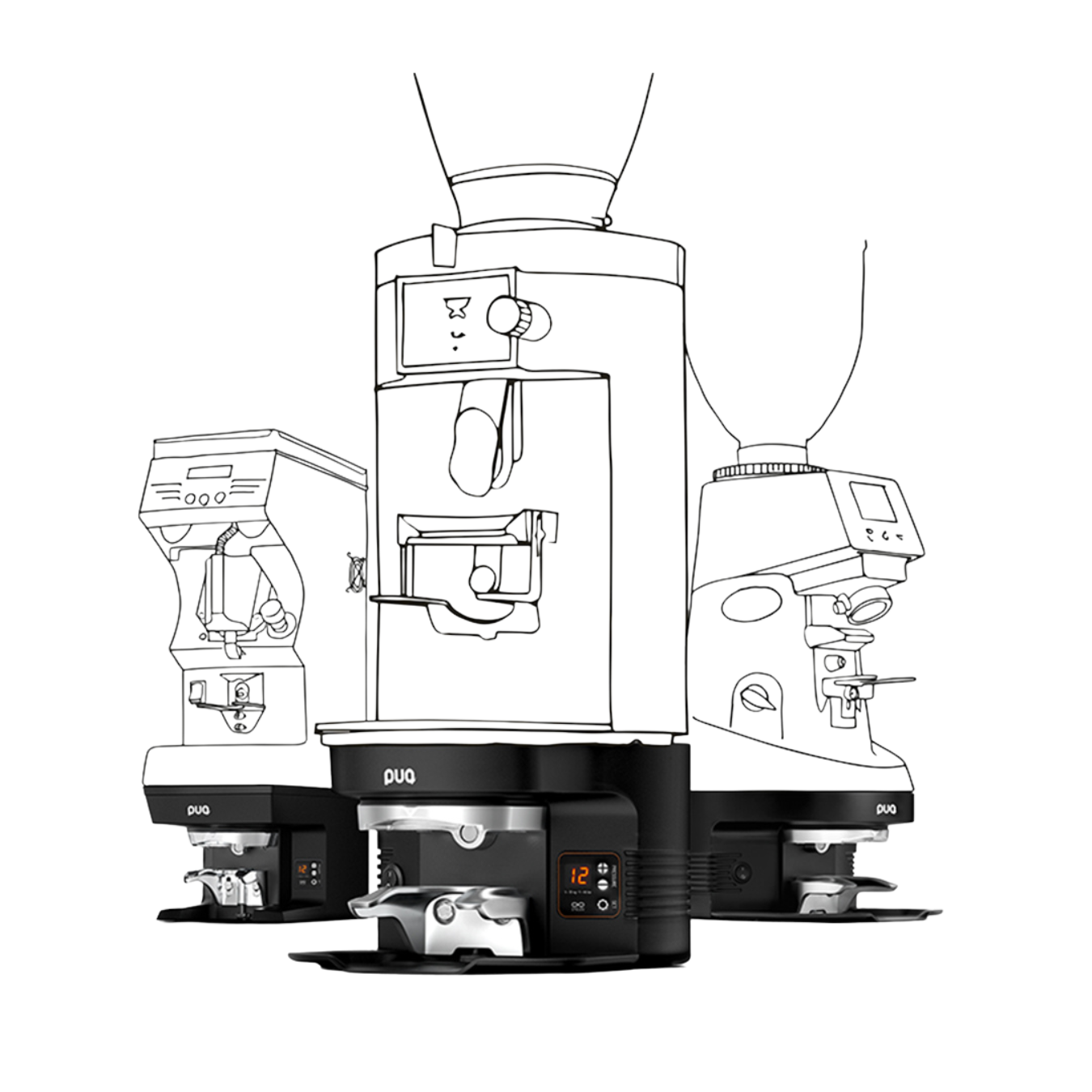 Puqpress Gen 5 M3 Automatic Coffee Tamper for Mahlkonig E65T & E65W GBS Grinders