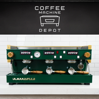 La Marzocco Linea Classic AV 3 group Custom Hunter Green, Walnut & Brass