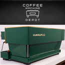 La Marzocco Linea Classic AV 3 group Custom Hunter Green, Walnut & Brass