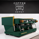 La Marzocco Linea Classic AV 3 group Custom Hunter Green, Walnut & Brass