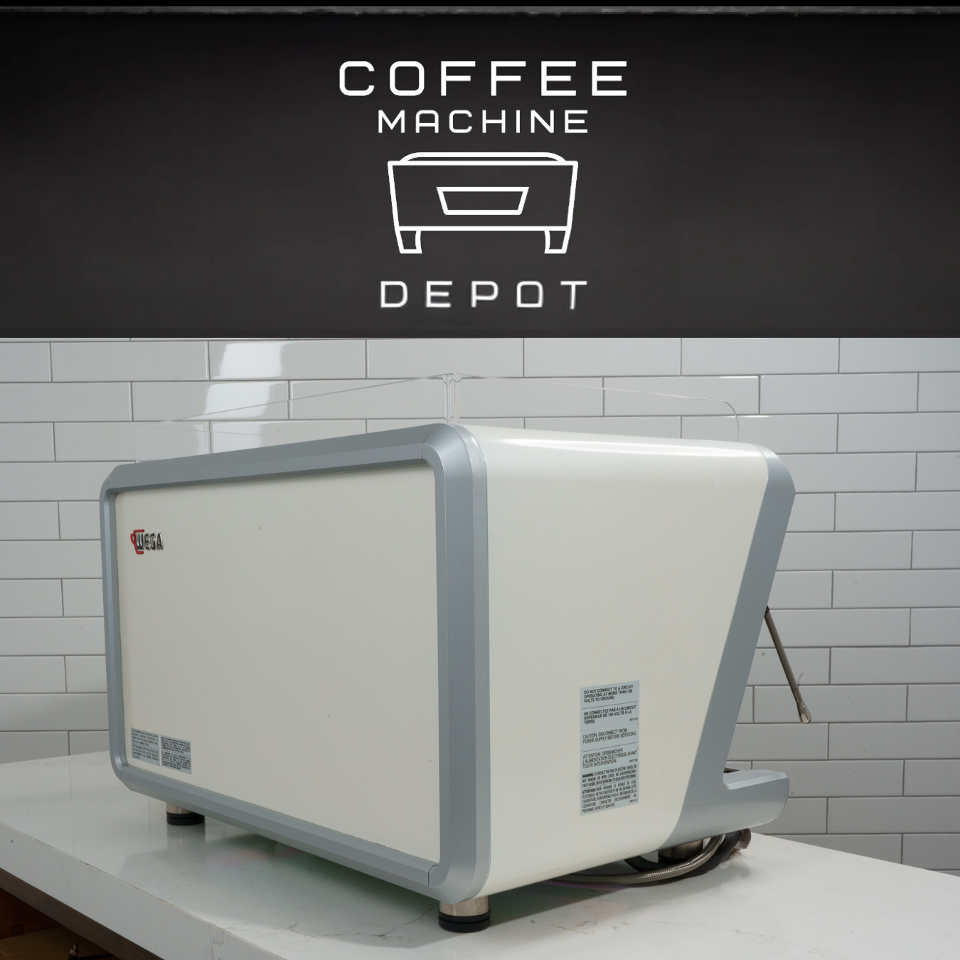 Wega IO 2 group Off-White High-Cup Commercial Espresso Machine (Open-Box)