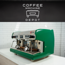 Wega Polaris High Cup 2 Group Custom Green with Wood Commercial Espresso Machine