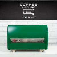 Wega Polaris High Cup 2 Group Custom Green with Wood Commercial Espresso Machine