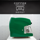 Wega Polaris High Cup 2 Group Custom Green with Wood Commercial Espresso Machine