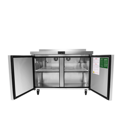 Atosa 48" Two-Door Worktop Freezer with Backsplash (MGF8413GR)