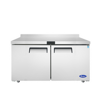 Atosa 60" Two-Door Worktop Freezer with Backsplash (MGF8414GR)