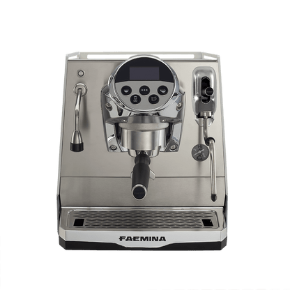 Faema Faemina A/1 GTI 5P – 1 Group Commercial Espresso Machine (Aluminum Lighting/Anodised Black)
