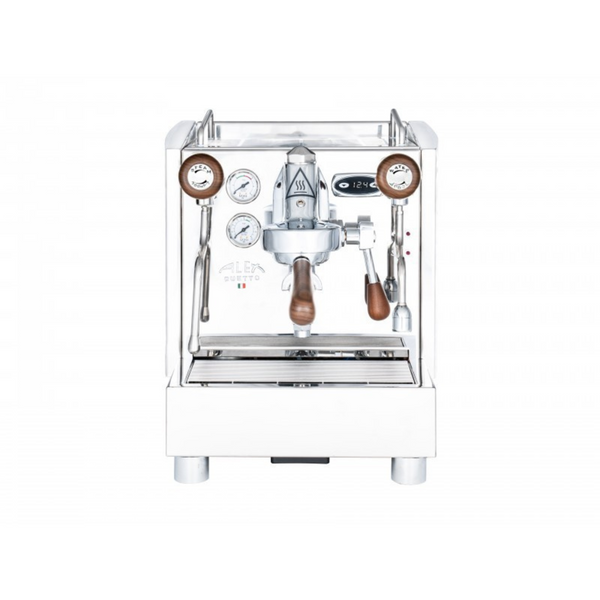 Izzo Alex Duetto IV Plus 1 Group Espresso Machine (White/Wood