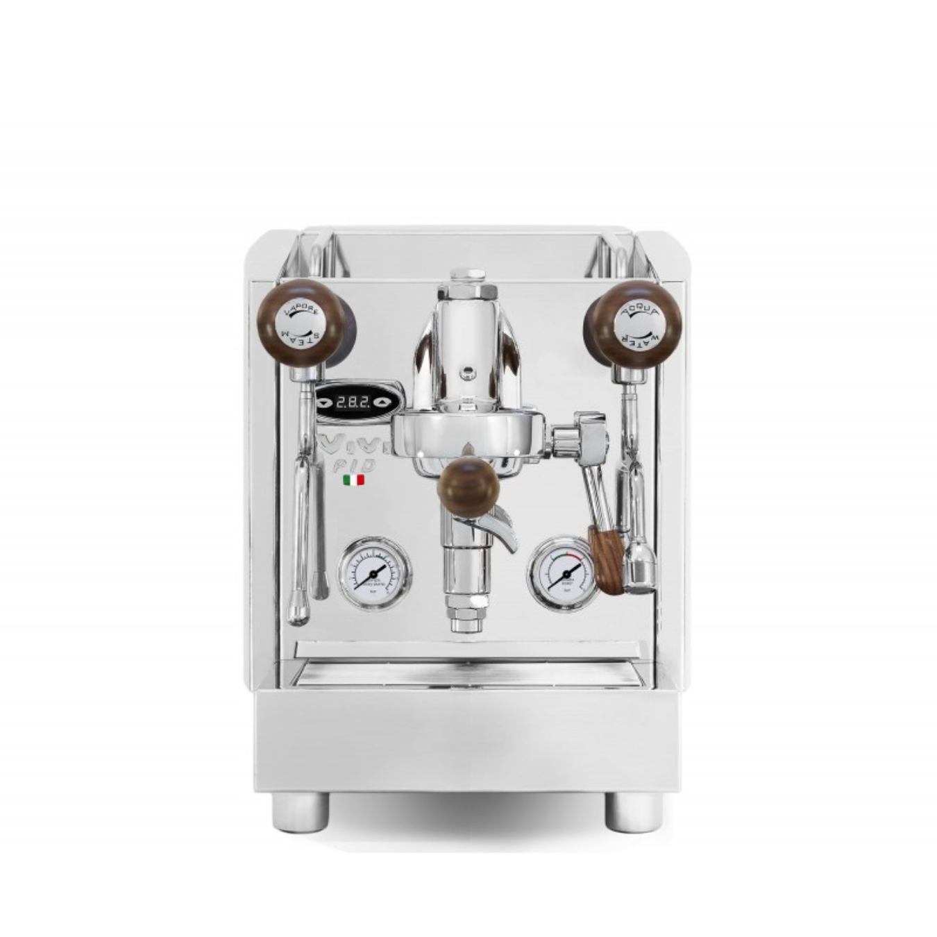 Izzo Vivi PID Plus 1 Group Espresso Machine (White/Wood knobs)