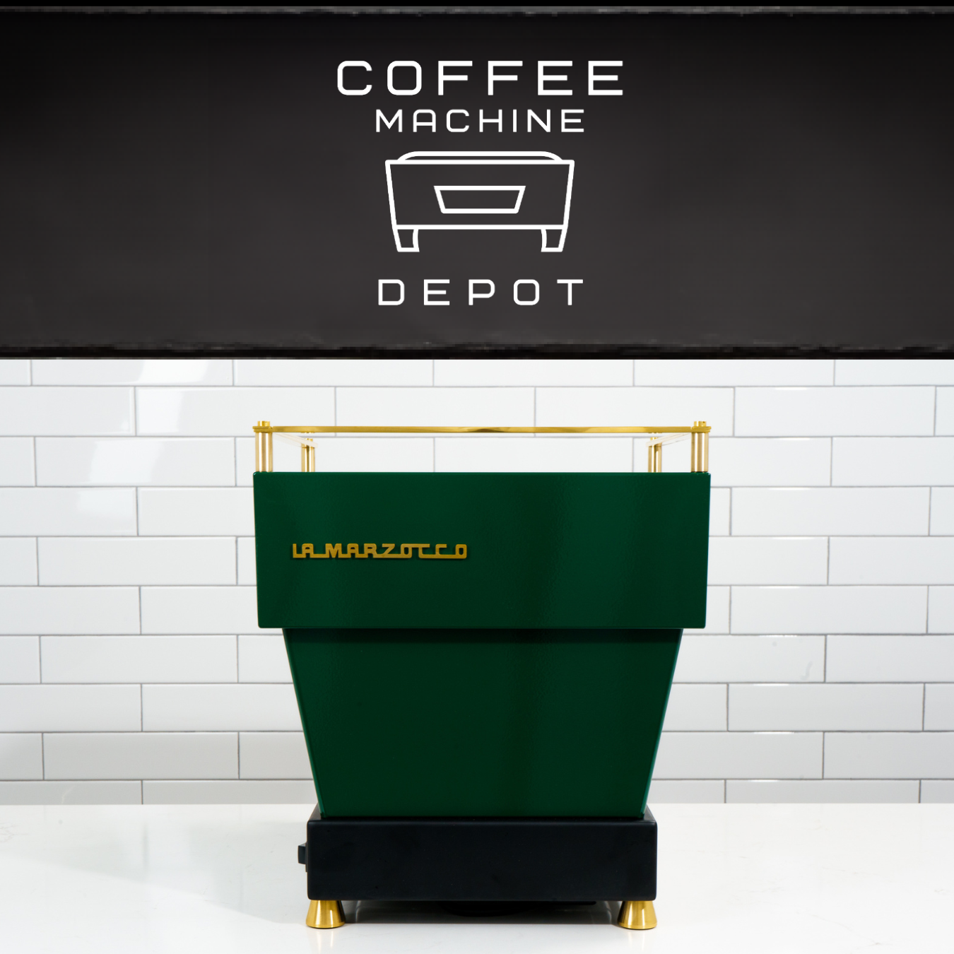 Custom La Marzocco Linea Mini R Home Espresso Machine- Hunter Green & Brass