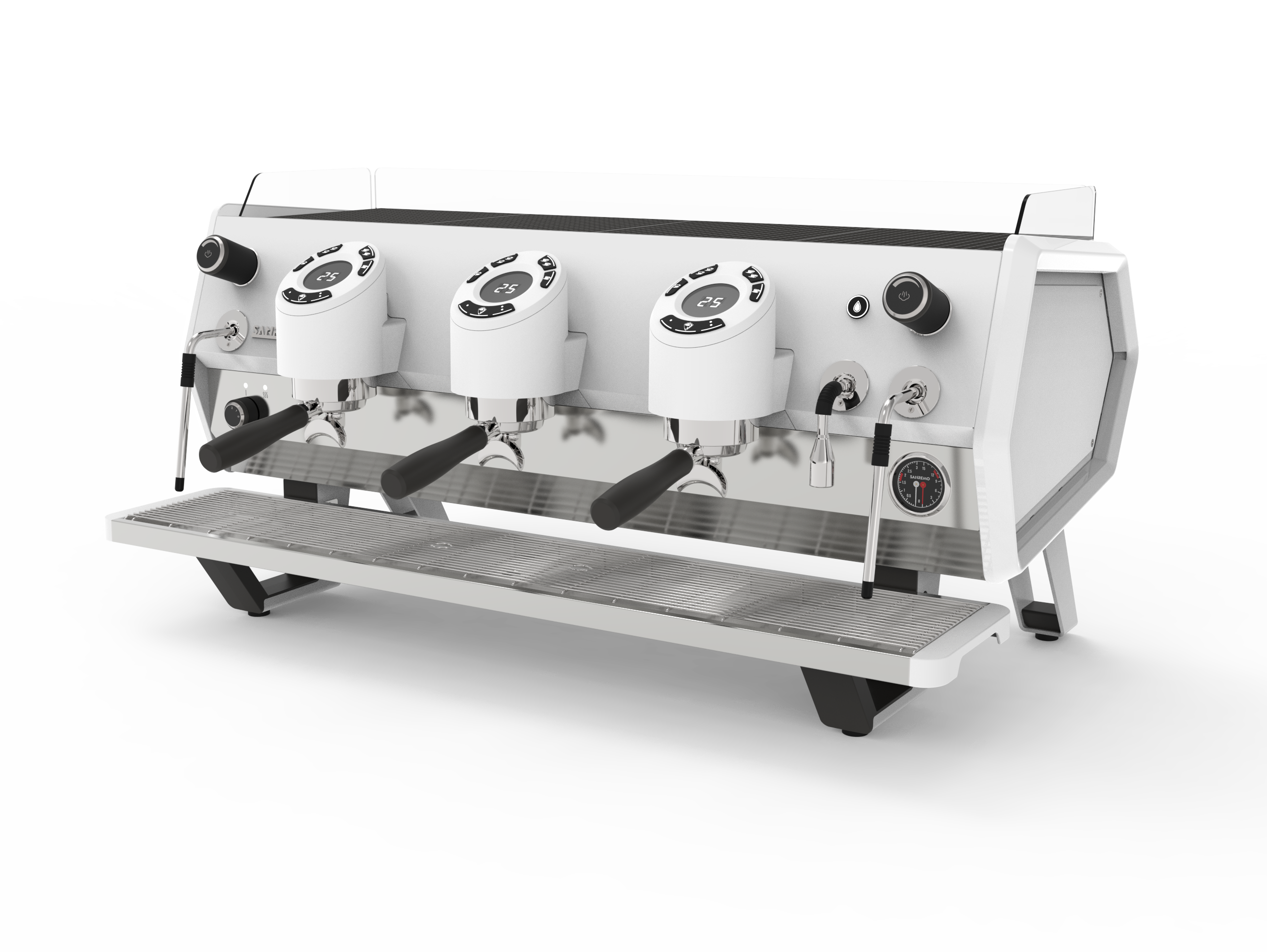 Sanremo D8 3 Group Commercial Espresso Machine - Total White