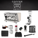 Wega IO 2 Group with Fiorenzato F64 E Bundle Package - White